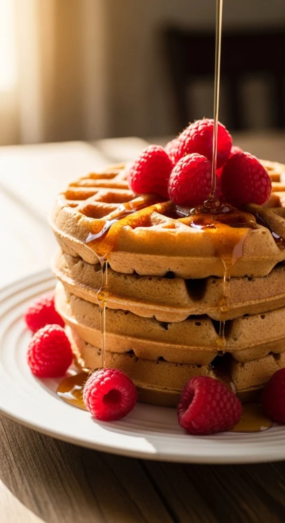 Scrambled tofu with colorful vegetables in a skillet for a plant-based high-protein healthy breakfast.