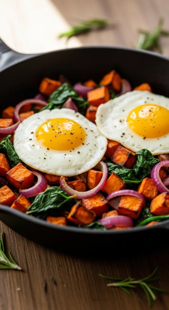 Strawberry oat smoothie in a glass jar topped with fresh strawberries for a nutritious and filling breakfast.