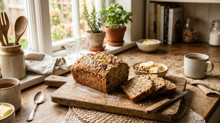 Try this healthy banana bread recipe made without butter. Soft, moist, and easy to bake with wholesome ingredients for a delicious snack.
