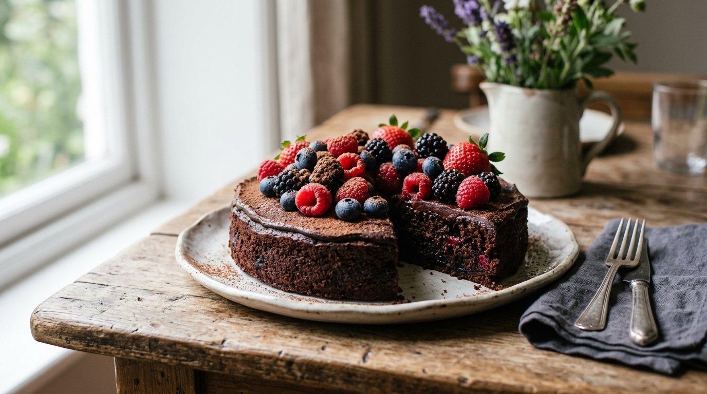 Craving chocolate cake but trying to avoid overly sweet desserts?