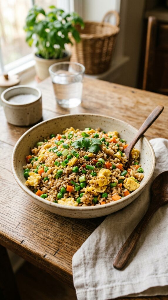 How to Make Healthy Egg Fried Rice with Brown Rice 2 healthy egg fried rice