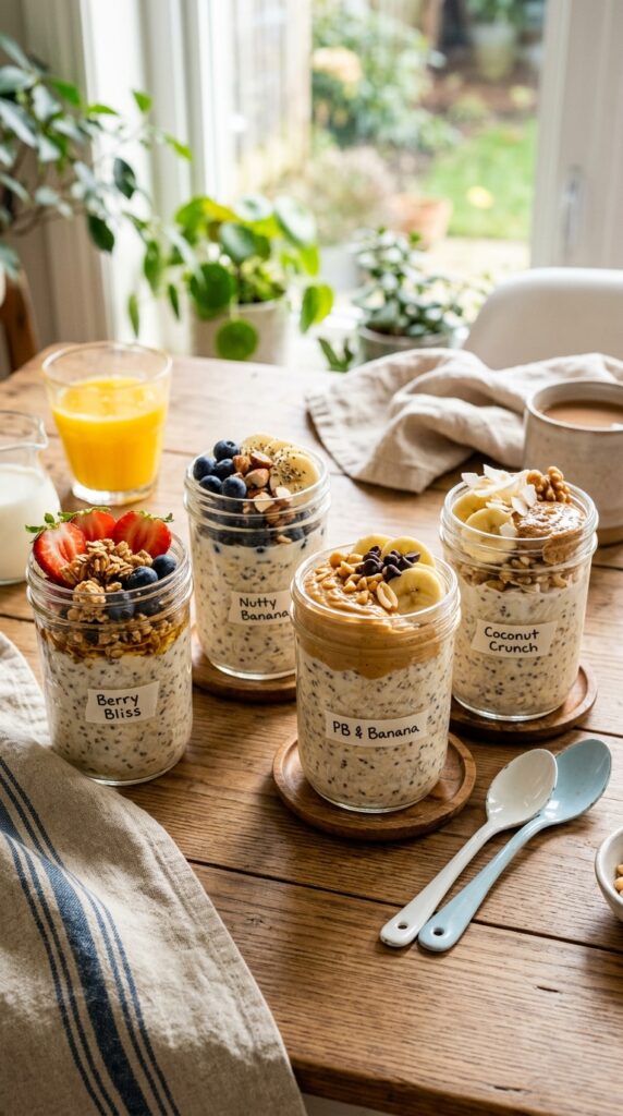 Jars of overnight oats breakfast 202605021119