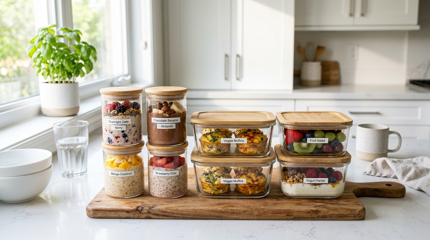 Healthy breakfast meal prep doesn't require complicated recipes or expensive ingredients.