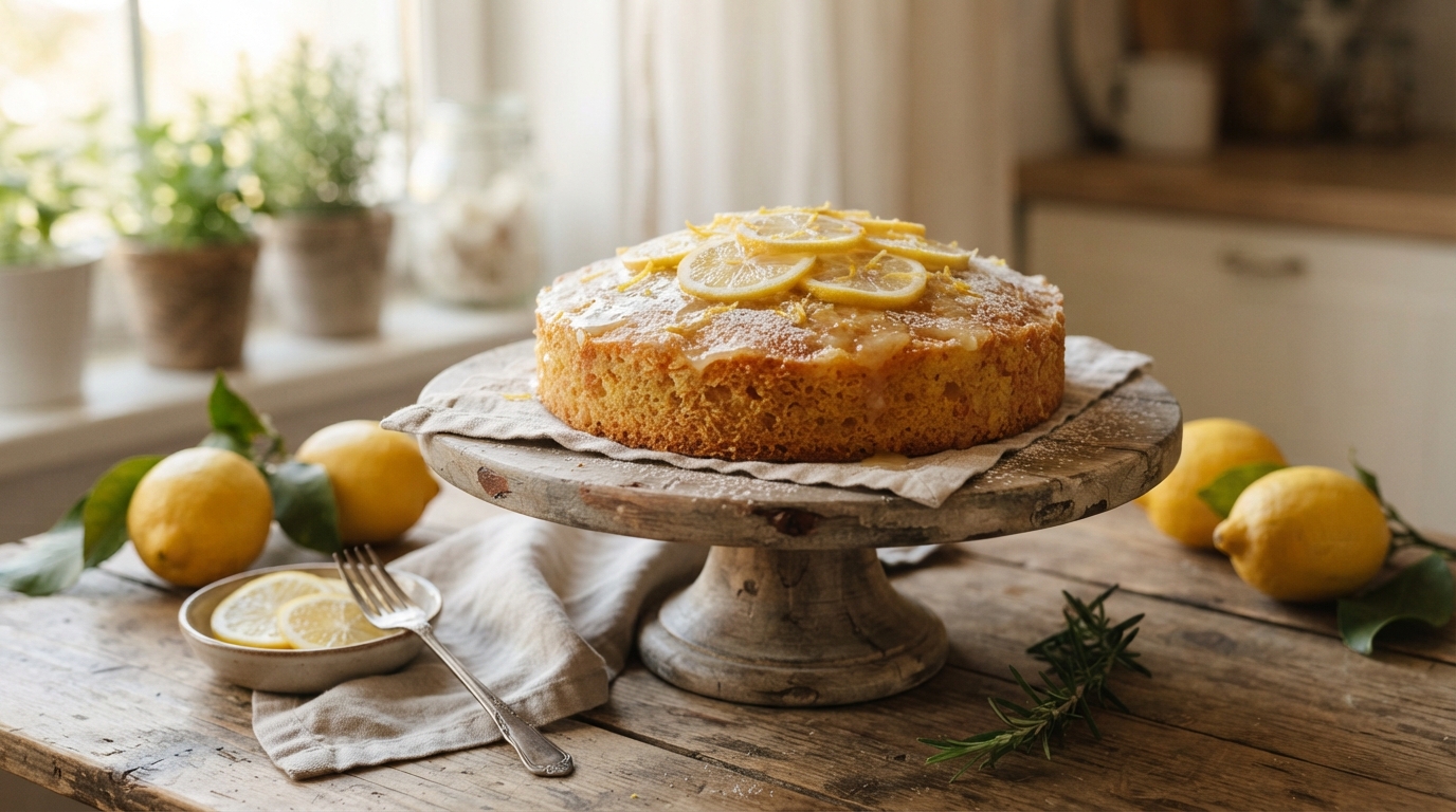 Healthy Moist Lemon Cake from Scratch
